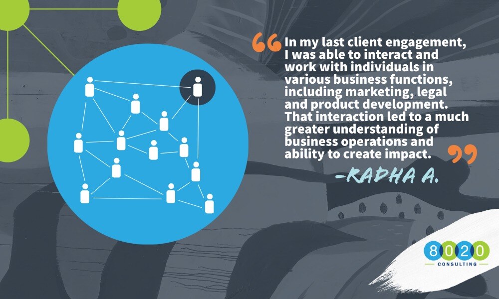 radha building connections in business quote