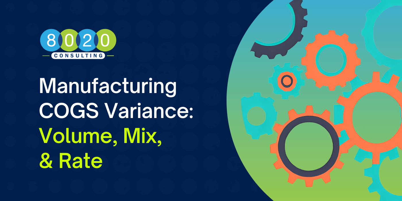 Manufacturing COGS Variance: Volume, Mix, Rate