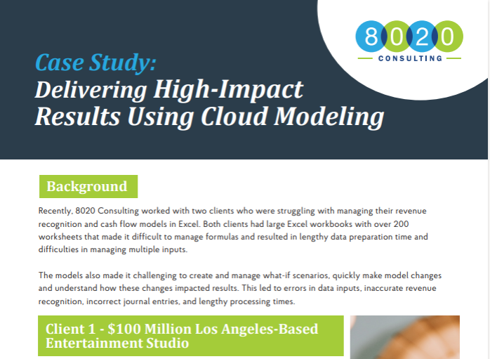 anaplan cloud modeling case study